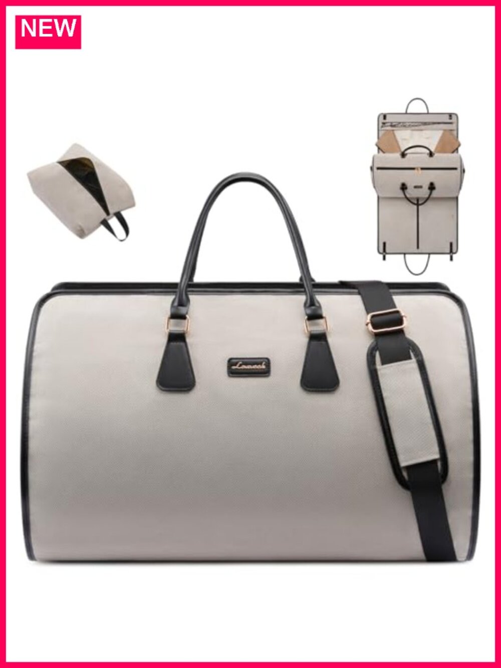 3-in-1 Garment Duffle Bag with Shoe Pouch, Travel